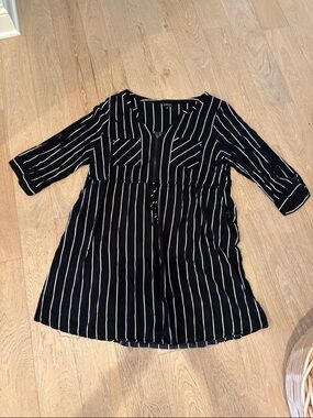 torrid Black and White Striped Tunic Dress